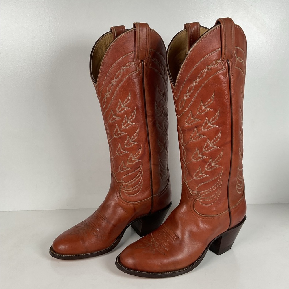 Vintage Tony Lama Tall Cowgirl Boots | Gold Label | Men’s 6.5 C | Women’s 7.5